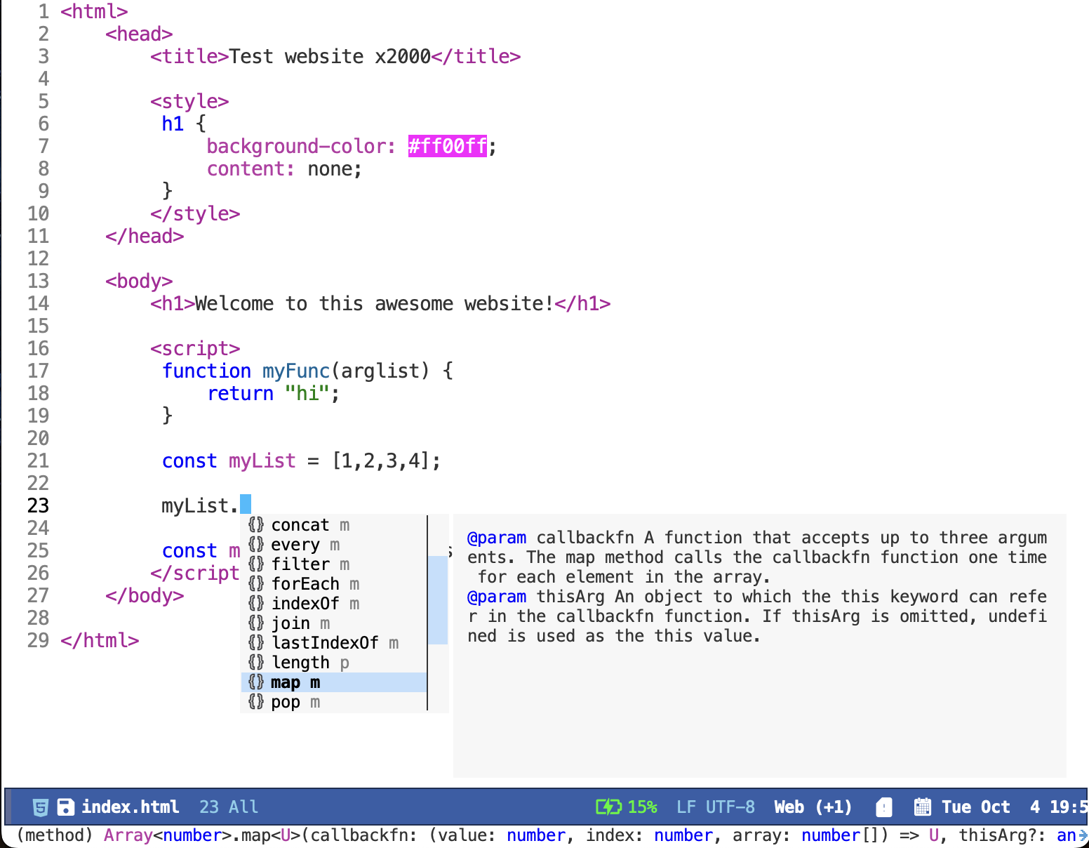 Emacs web-mode JavaScript completion and documentation